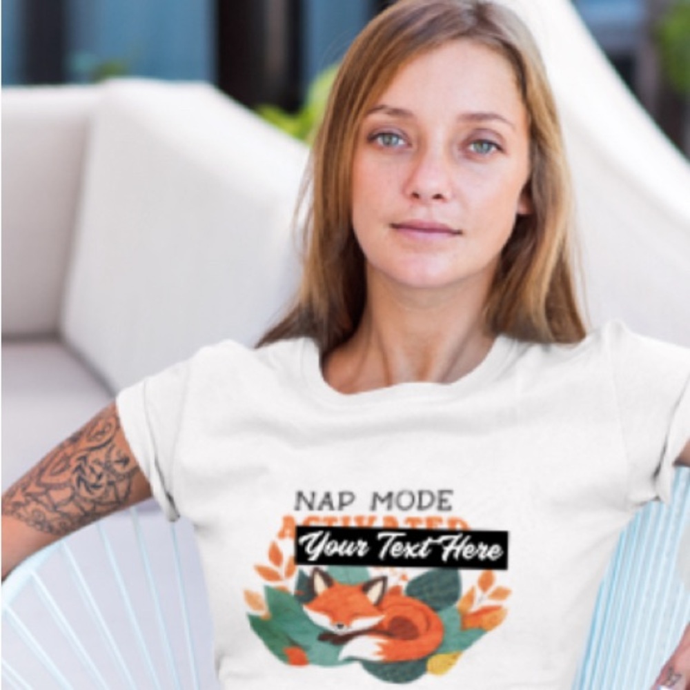 Fall Fox Nap Mode Activated Shirt Custom Made Cute Tee